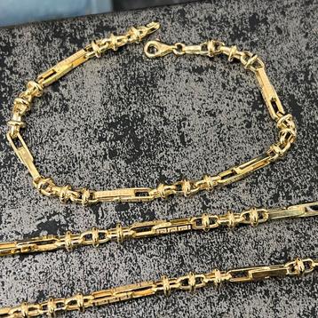 14k gouden set ketting met armband monte carlo beschikbaar voor biedingen