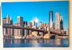 New York Brooklyn Bridge canvas 100 x 70 cm, Huis en Inrichting, Woonaccessoires | Schilderijen, Tekeningen en Foto's, Zo goed als nieuw