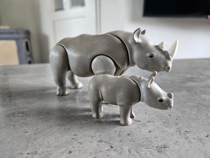 Playmobil Neushoorn Familie, Kinderen en Baby's, Speelgoed | Overig, Zo goed als nieuw, Jongen of Meisje, Ophalen of Verzenden