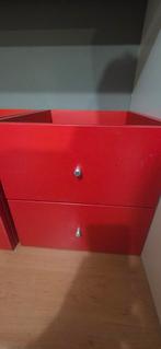 Rode inzet ladeblok voor Ikea Kallax kast - set van 2, Huis en Inrichting, Minder dan 50 cm, Gebruikt, Ophalen of Verzenden, Minder dan 100 cm