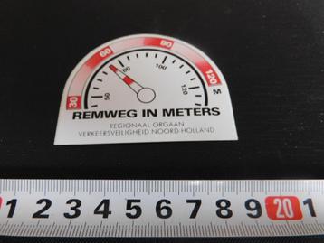 stickers Remweg in meters verkeersveiligheid Noord Holland * beschikbaar voor biedingen
