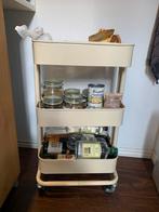 IKEA RASKOG roltafel beige-geel - trolley met 3 niveaus, Ophalen, Gebruikt