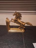 Bronzen paarden boekensteun vintage, Ophalen, Brons