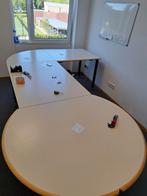Hoekbureau met gekoppelde spreektafel, Ophalen, Kunststof, Gebruikt, 50 tot 100 cm