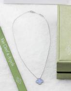 Van cleef set 15mm -chalcedony 18k wit goud verguld, Sieraden, Tassen en Uiterlijk, Kettingen, Ophalen of Verzenden, Zo goed als nieuw