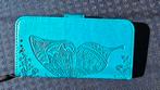 Leren telefoonhoesje voor iPhone 12, turquoise, Ophalen of Verzenden, Zo goed als nieuw, IPhone 12