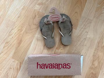 Havaianas meisjes slippers flip-flops mt 25/26 beige glitter beschikbaar voor biedingen