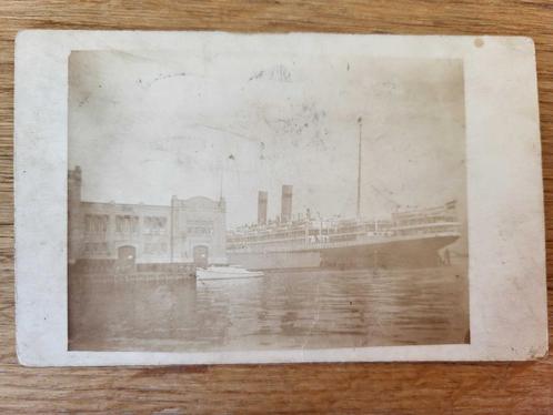FOTOKAART Amsterdam 1913 STOOMSCHIP GELRIA ZELDZAAM, Verzamelen, Ansichtkaarten | Nederland, Gelopen, Noord-Holland, Voor 1920