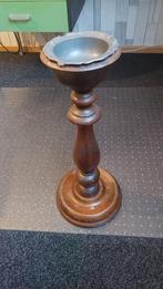 Vintage standen eiken asbak op voet, Ophalen of Verzenden, Huis en Inrichting