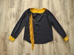 Mooie, bijzondere zwarte gele blouse met franjes van Given,M, Kleding | Dames, Blouses en Tunieken, Maat 38/40 (M), Ophalen of Verzenden