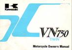 Kawasaki Vulcan VN750 Twin manual (5735z), Motoren, Handleidingen en Instructieboekjes, Kawasaki