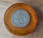 Zilveren halve gulden 1930 in hars, Postzegels en Munten, Munten | Nederland, ½ gulden, Zilver, Ophalen of Verzenden, Koningin Wilhelmina