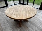 Ronde eiken eettafel, Ophalen, Zo goed als nieuw, Vijf personen of meer, 100 tot 150 cm