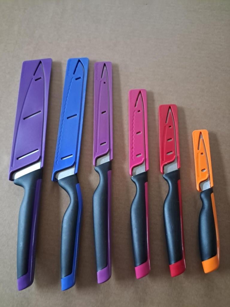 tupperware messen set ( 7 delig messenset ) + messenblok, Ophalen of Verzenden, Nieuw, Overige typen