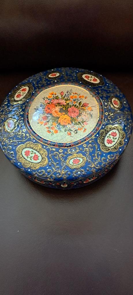 Vintage Koekblik met Bloemenmotief, Antiek en Kunst, Antiek | Overige Antiek, Ophalen