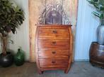 Oude ovale teakhouten ladekast, commode, haltafel, Huis en Inrichting, Ophalen, Zo goed als nieuw, 25 tot 50 cm, Minder dan 100 cm