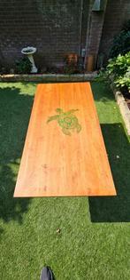 Unieke eettafel met schildpad-design, Huis en Inrichting, Tafels | Eettafels, Ophalen, Nieuw, 50 tot 100 cm, Kersenhout