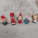 5 vintage jaren 60 kerstornamenten engeltjes kerstman elfje, Diversen, Ophalen of Verzenden
