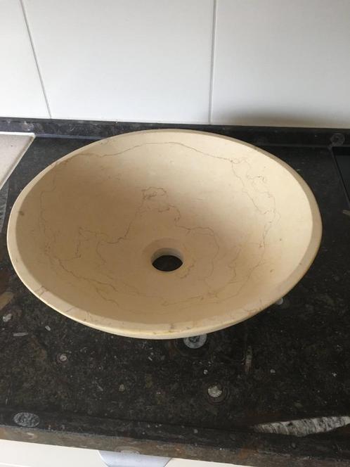 Waskom, marmer uit één stuk, Huis en Inrichting, Badkamer | Badkamermeubels, Nieuw, Wasbak of Wastafel, Minder dan 100 cm, Minder dan 50 cm