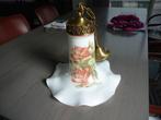 hanglamp wit melkglas, oranje bloemen, Vintage, Ophalen of Verzenden, Zo goed als nieuw, 75 cm of meer