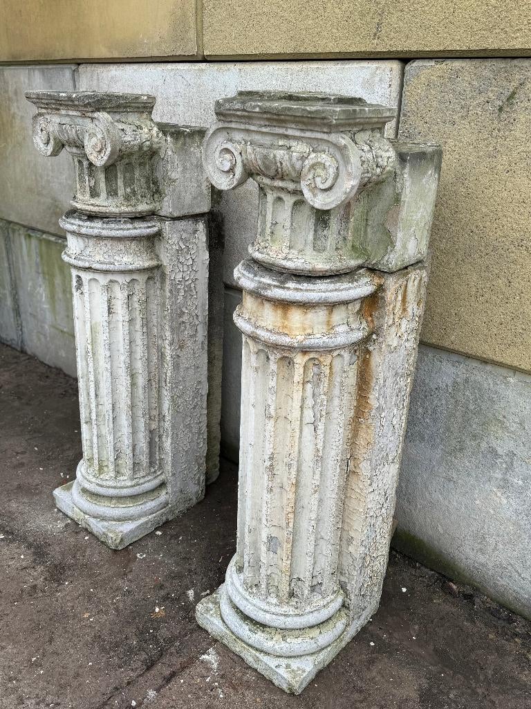 2 antieke staanders zandsteen 150x55x40cm, Ophalen