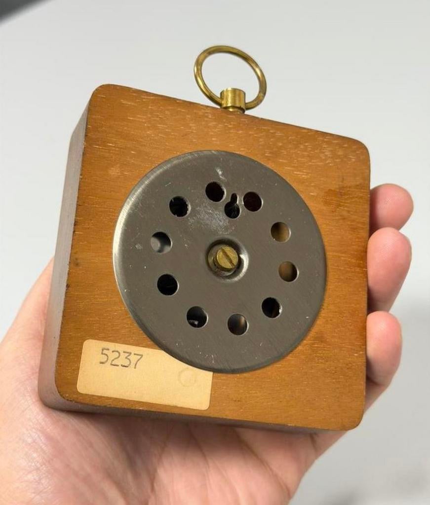 Vintage SUNDO Thermometer & Barometer — Houten Behuizing 9cm, Ophalen of Verzenden, Zo goed als nieuw, H, H