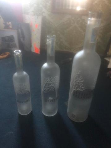 Belvedere Vodka Flessen - Set van 3 beschikbaar voor biedingen