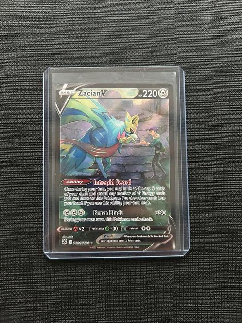 Zacian V TG21/TG30 Pokémon Kaart, Hobby en Vrije tijd, Verzamelkaartspellen | Pokémon, Zo goed als nieuw, Losse kaart, Foil, Verzenden