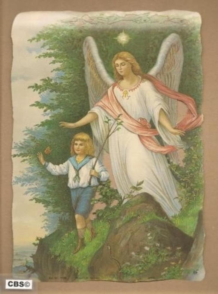 Beschermengel poezieplaat 7198, Verzamelen, Poesieplaatjes, Verzenden