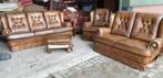 Klassiek leder chesterfield bankstel, Antiek en Kunst, Antiek | Meubels | Stoelen en Banken, Ophalen