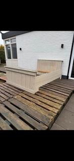 Steigerhouten bed 140x220cm + lattenbodems, Huis en Inrichting, Slaapkamer | Bedden, Ophalen, Overige kleuren, Steigerhout, Tweepersoons