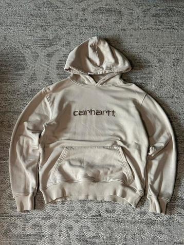 Carhartt WIP Script Hoodie Beige - L beschikbaar voor biedingen
