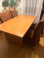 Eiken Eettafel met 6 stoelen, Ophalen of Verzenden, Zo goed als nieuw