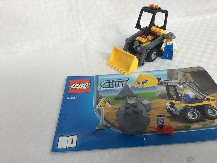 Lego 4201 Kiepwagen met laadschop, Kinderen en Baby's, Speelgoed | Duplo en Lego, Zo goed als nieuw, Lego, Complete set, Ophalen of Verzenden