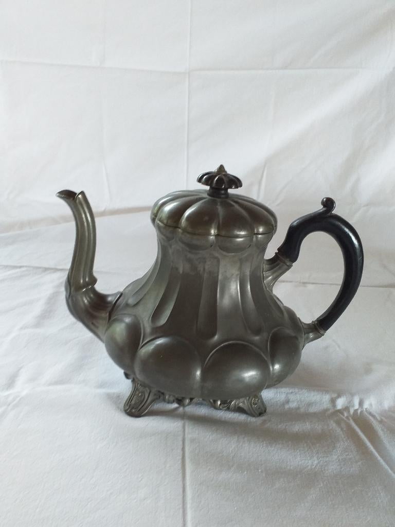 Shaw & Fisher tinnen theepot, Antiek en Kunst, Ophalen