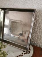 Retro vierkant aardewerk schaal kleur zilver, Ophalen