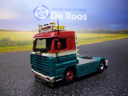 Tekno Scania 143 J.B. van den Ende met certificaat, Hobby en Vrije tijd, Modelauto's | 1:50, Nieuw, Bus of Vrachtwagen, Tekno