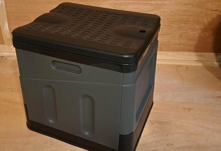 Te koop donker grijze bio pot  inklapbaar 28x33 x30 cm, Caravans en Kamperen, Camper-accessoires, Zo goed als nieuw, Ophalen of Verzenden