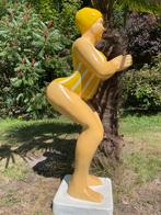 Duikende dame beeld vijver zwembad tuin jacuzzi geel, Tuin en Terras, Tuinbeelden, Ophalen, Nieuw, Kunststof, Mensenbeeld