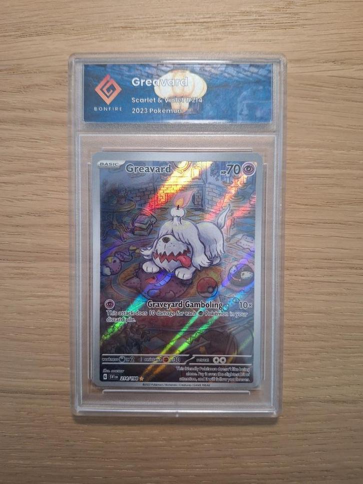 Greavard 214 Just In Case Bonfire, Hobby en Vrije tijd, Verzamelkaartspellen | Pokémon, Nieuw, Losse kaart, Ophalen of Verzenden