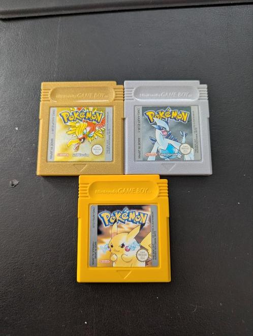 Pokemon gameboy spellen. Gold Silver en Yellow., Spelcomputers en Games, Games | Nintendo Game Boy, Ophalen of Verzenden