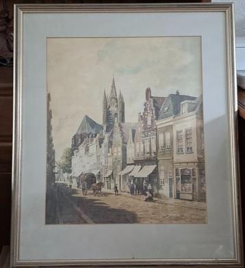 Choorstraat Oude Kerk, Delft, naar Petrus Gerardus Vertin  beschikbaar voor biedingen