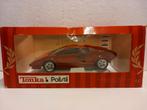 Lamborghini Countach 5000 rood Polistil metal  1:16 KRD, Ophalen of Verzenden, Zo goed als nieuw, Auto, Overige merken