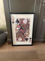 Groot Schilderij - Vrouw Schoppen, Antiek en Kunst, Kunst | Tekeningen en Foto's, Ophalen