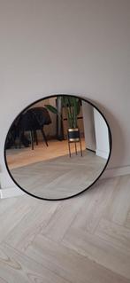Ronde Spiegel 80 cm zwarte lijst, Ophalen of Verzenden, Rond, 75 tot 100 cm, Minder dan 100 cm