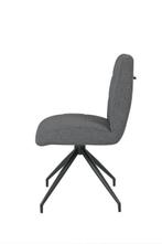 Antraciet bouclé stoffen eetkamerstoel, model Guus, Ophalen, Nieuw, Metaal, Vijf, Zes of meer stoelen