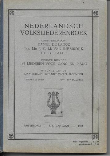 Bladmuziek, oude Nederlandse liederen  beschikbaar voor biedingen