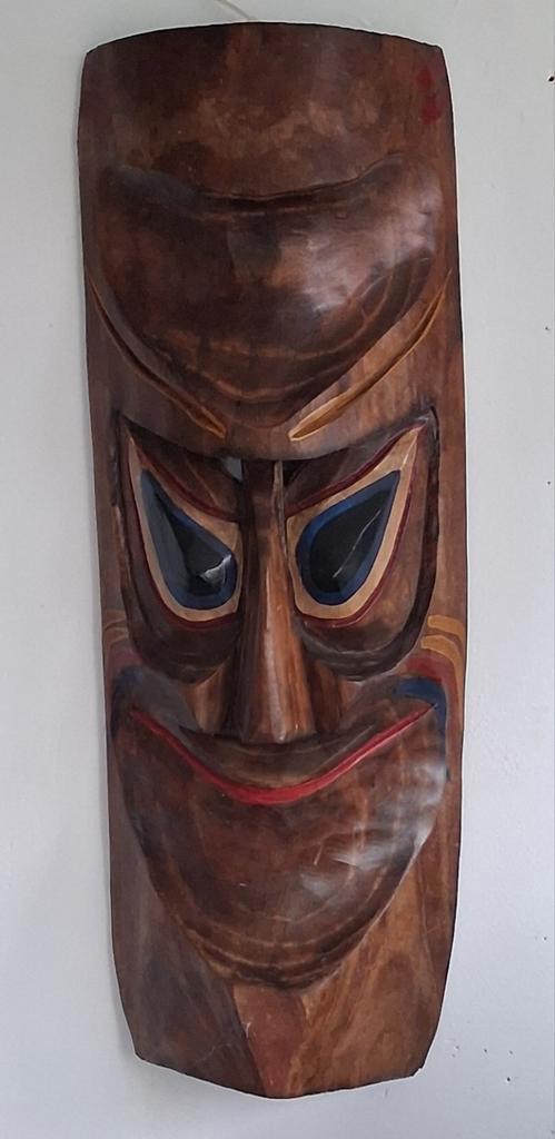 Wallmask. Afrika. Houtsnijwerk.  22/60/10 cm., Antiek en Kunst, Kunst | Niet-Westerse kunst, Ophalen