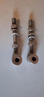 RVS Poort Heng/Ophangoog Set - 14cm Draad, Doe-het-zelf en Verbouw, Hang- en Sluitwerk, Ophalen of Verzenden, Gebruikt, Rvs, Scharnier