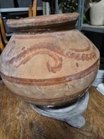 Grote stenen kruik, Ophalen of Verzenden, Zo goed als nieuw, Rond, Riet